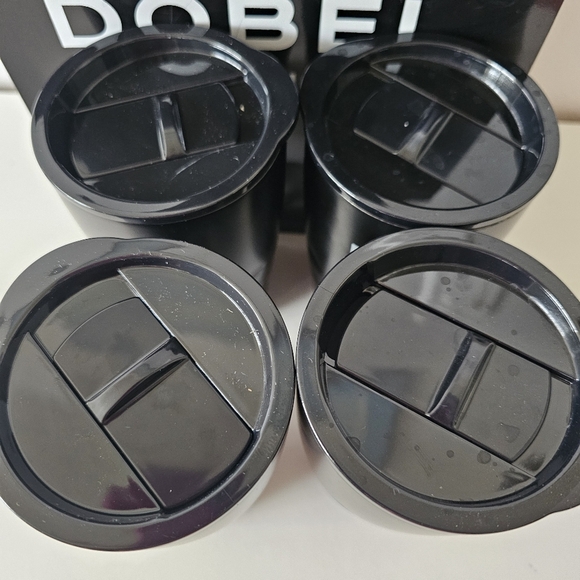 Brand New (4) Maestro Dobel Tequila 12 oz Black Tumblers Set with Slider Lids - Picture 6 of 10